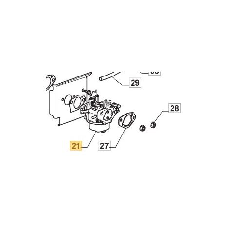 Carburador motor cortacésped modelos 1430H 1436H 118550375/0 STIGA