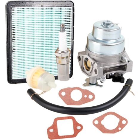 Carburador para cortacésped Pindex GCV160, con filtro de aire y bujía, compatible con motores GCV160 HRB216, HRR216, HRS216, HRT216 y HRZ216.