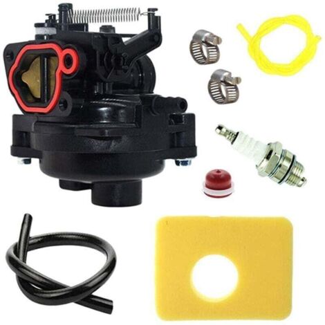 Carburador para motores Briggs & Stratton XU, filtro de repuesto con accesorios para desbrozadora/cortacésped 799584 796584 591109 594058 --Crezuo