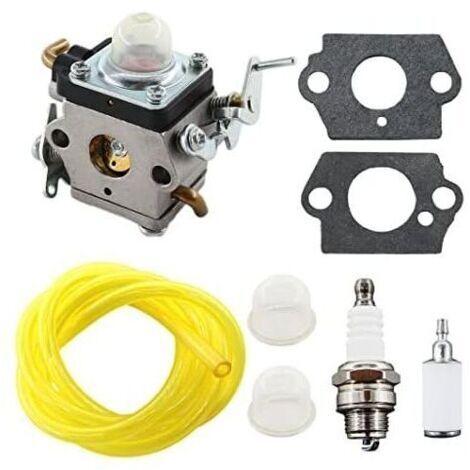 Carburateur 122 avec Bougie dallumage Tuyau Carburant for Husqvarna 122C 122LDX 122LK 22cc 574386701 581734301 coupe-fil important Filtre à Carburant Poire damorçage Joint