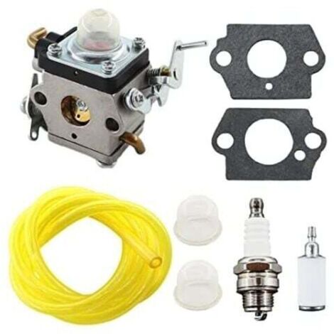 Carburateur 122 avec Bougie dallumage Tuyau Carburant for Husqvarna 122C 122LDX 122LK 22cc 574386701 581734301 coupe-fil important Filtre à Carburant Poire damorçage Joint