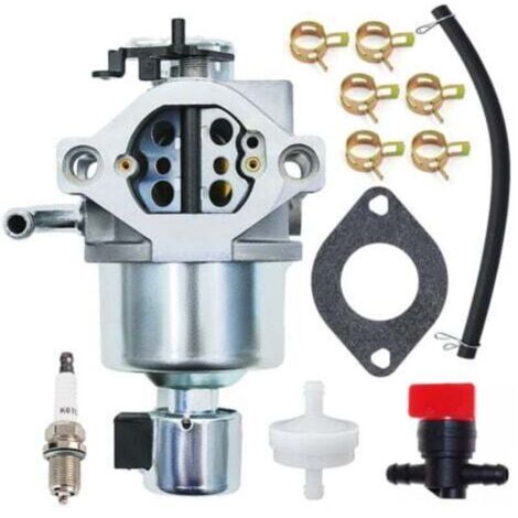 Carburateur 594593 594605 pour tondeuse à gazon 796109 792768 594591 17,5 HP avec joint, bougie d'allumage et kit de tuyau d'huile