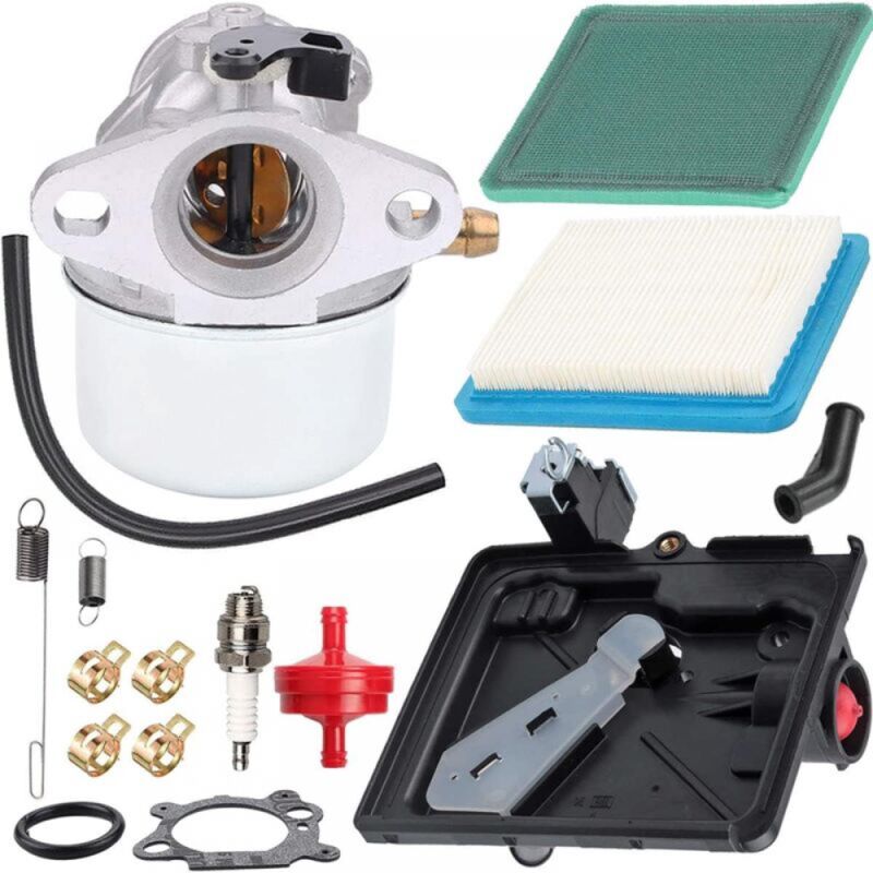 Cyslmuk - Carburateur 799868 498170 pour petit moteur 4 temps 124T02 124T07 126M02 129700 12V800 12C700, remplace 14111 799872 694202, avec amorceur