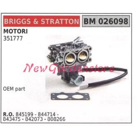 Carburateur à cuve B&S pour tondeuse à gazon B&S 351777 026098