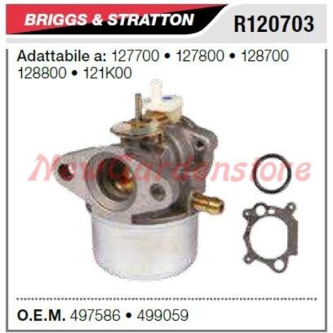 Carburateur à cuve B&S Tondeuse à gazon B&S 127700 127800 R120703