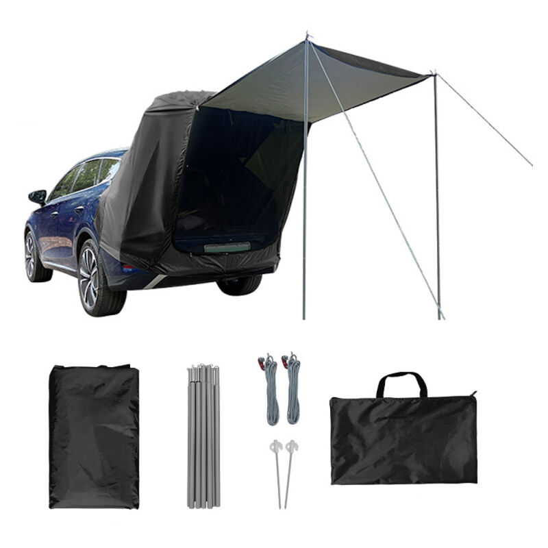 ABC - lifcausal Tente de Coffre Arrière Extensible avec Auvent Imperméable et Anti-UV pour Camping, Pique-nique ou Extérieur en Voiture