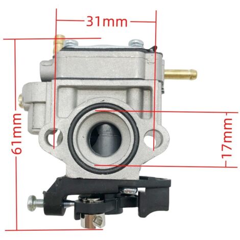 Carburateur adapté aux tondeuses à gazon et taille-haies Mitsubishi TL26, TL 26, TU26, sans coupelle ni support.