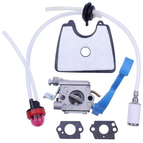 Carburateur avec conduites de filtre à air et à carburant pour souffleur de feuilles Husqvarna 125B 125BX 125BVX, pièces pour Zama C1Q-W37 581798 - AquaForge
