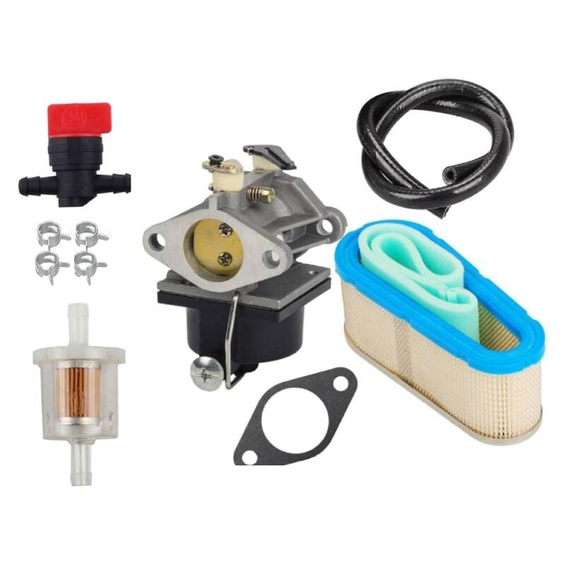 Coocheer - Carburateur avec filtre à air 36356, vanne d'arrêt, filtre à carburant, conduites de carburant, pour Tecumseh OHV125, OHV130 et OVH135,