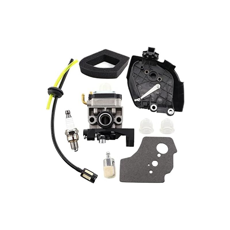 Sunxury - Carburateur avec filtre à air - Couvercle de filtre à air - Boîtier de tuyau à essence pour Honda GX35 GX35NT HHT35S 1.3 cv - Mini moteur à