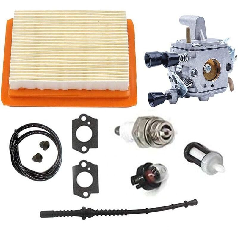 Longziming - Carburateur avec filtre à air et tuyau à essence Kit de Carburateur pour Stihl FS120 FS200 FS020 FS202 FS300 FS350 Débroussailleuse,