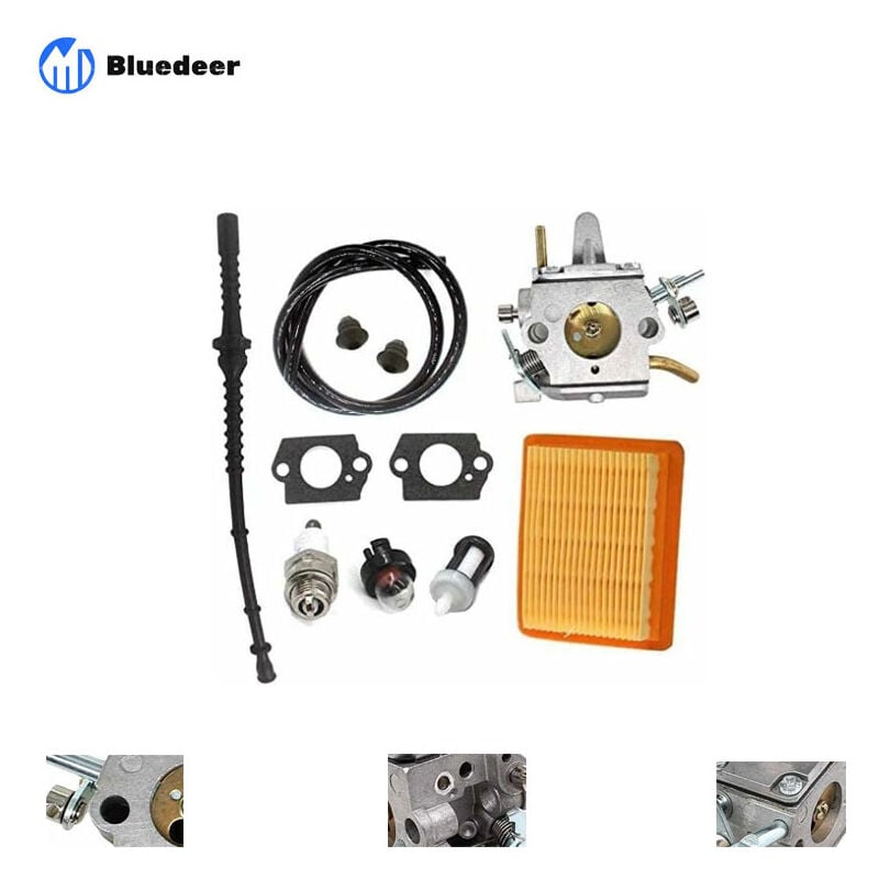 Bluedeer - Carburateur avec filtre à air et tuyau à essence pour Stihl FS400 FS450 FS480 SP400 SP450 - Remplace Zama C1Q-S34H, 4128 120 0651, 4134