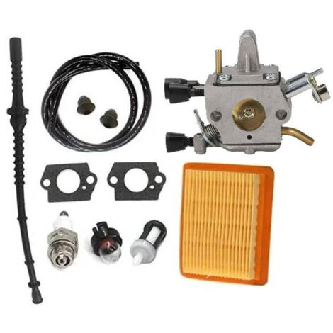 Carburateur avec filtre à air et tuyau à essence pour Stihl FS400 FS450 FS480 SP400 SP450 - Remplace Zama C1Q-S34H, 4128 120 0651, 4134 141 0300. H121