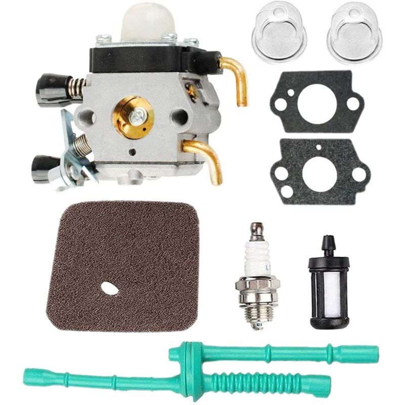 Carburateur avec Filtre à Air Tuyau d’Essenc pour Débroussailleuse Stihl FS55 FS38 FS45 FS46 FS55C FC55 FS74 FS75 FS76 FS80 KM85