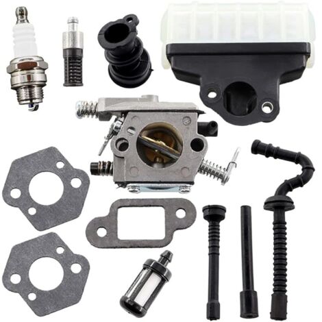 Carburateur avec filtre à air, tuyau d'essence et joint pour Tronçonneuse STIHL MS210 MS230 MS250 MS 210 230 250 021 023 025, Remplace Walbro WT-286, 1123 120 0605