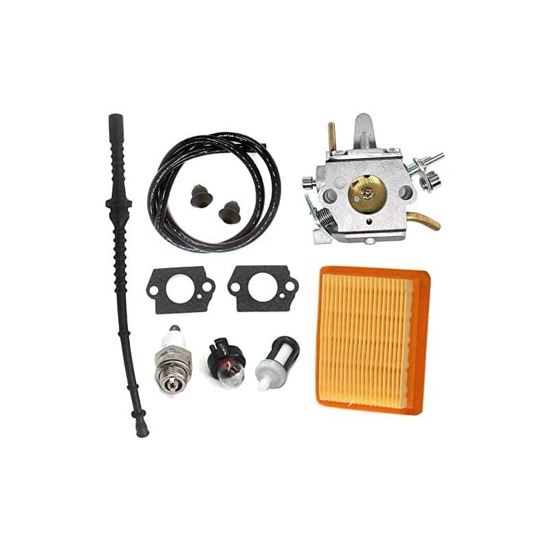 Carburateur avec filtre à air et tuyau à essence pour Stihl FS400 FS450 FS480 SP400 SP450 - Remplace Zama C1Q-S34H, 4128 120 0651, 4134 141 0300. H121