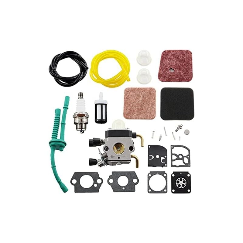Carburateur avec filtre à air - Kit de réparation pour Stihl FS45 FS55 FS55R FS55C FS75 FS85 FS80 KM85 HS75 HS80 HS85 Débroussailleuse C1Q-S143