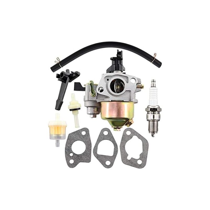 Carburateur avec Joint de Tuyau de Filtre à Carburant Bougie dallumage pour Moteur à Essence LIFAN monocylindre 6,5 CV avec 196ccm