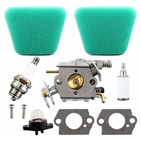 Carburateur avec joint d'étanchéité, filtre à air, filtre à essence et bougie d'allumage pour Partner 350 351 352 370 371 390 391 401 420 422, McCulloch Mac Cat 335 435 436 440 441 tronçonneuse