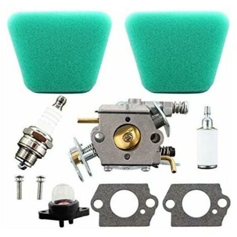 Carburateur avec joint d'étanchéité, filtre à air, filtre à essence et bougie d'allumage pour Partner 350 351 352 370 371 390 391 401 420 422, McCulloch Mac Cat 335 435 436 440 441 tronçonneuse