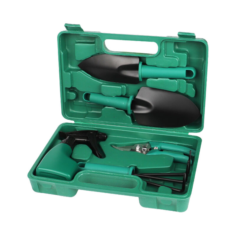 Ensemble d'outils de jardinage pour enfants 5 pièces avec étui de rangement, kit d'outils de jardinage, pelles, truelle, transplantoir, râteau à