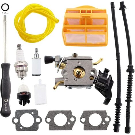 Carburateur avec joint, filtre à air, tuyau d'essence pour Husqvarna 445 445E 450 450E Tronçonneuse Jonsered CS2245 CS2250 S Remplace Zama C1M-EL37B 506450401