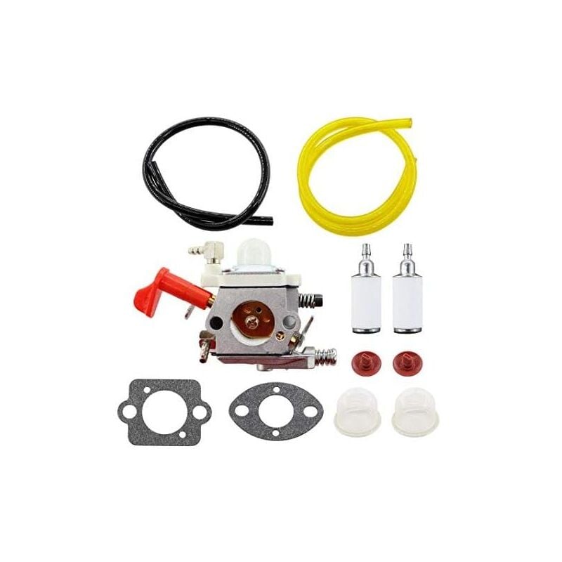 Forehill - Carburateur avec joint - Tuyau à essence - Filtre à essence - Primer Bulb - Pour Walbro WT-664 WT-668 WT-997 - Carburateur 23-30.5CC