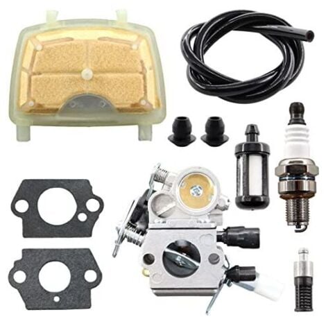 PARYOU Carburateur avec Kit de réparation pour tronçonneuse MS171 MS181 MS201 MS211 MS 181 171 211 Zama C1Q-S123C C1Q-S119C C1Q-S121C C1Q-S269 1139 120 0619 avec filtre à air 1139 120 1602