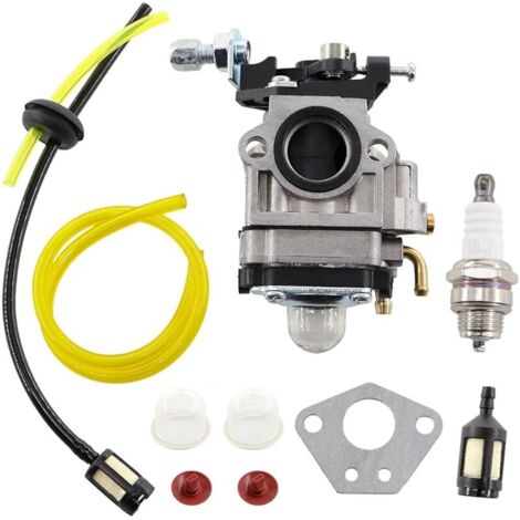Carburateur avec Tuyau, Bougie d'allumage et Filtre à Essence pour 52cc 49cc 43cc Moteur de Débroussailleuse Convient à Une Grande variété de tondeuses à Gazon, et tronçonneuses à chaîne