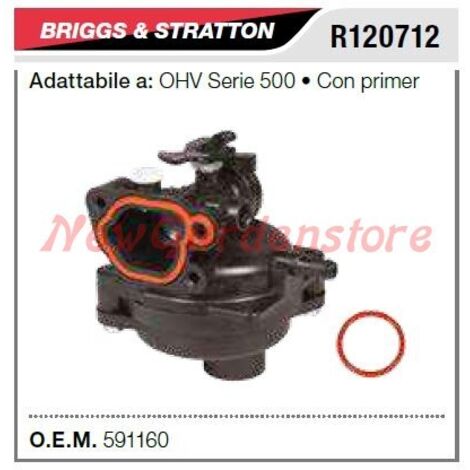 Carburateur B&S pour tondeuse à gazon OHV 500 avec amorce R120712