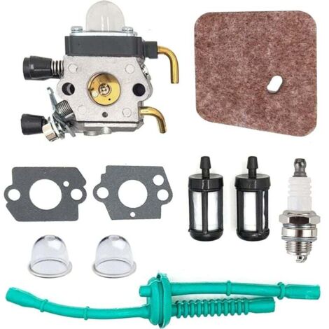 Carburateur C1Q-S97 avec kit de Conduite de Carburant Filtre à air pour STIHL FS38 FS45 FS46 FS55 KM55 HL45 FS45L FS45C FS46C FS55C FS55R FS55RC Coupe-Herbe Mangeur de Mauvaises Herbes