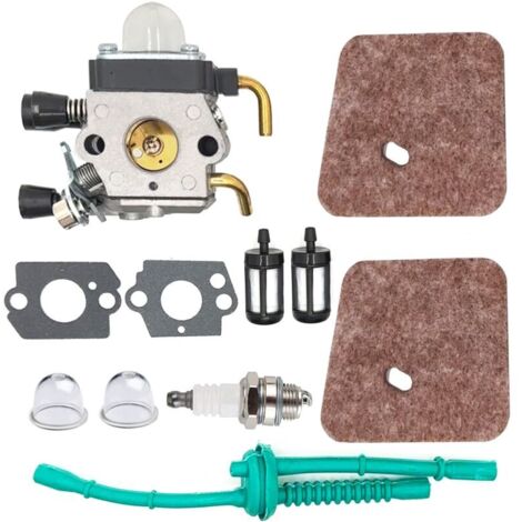 Carburateur C1Q-S97 avec kit de Conduite de Carburant Filtre à air pour STIHL FS38 FS45 FS46 FS55 KM55 HL45 FS45L FS45C FS46C FS55C FS55R FS55RC Coupe-Herbe Mangeur de Mauvaises Herbes