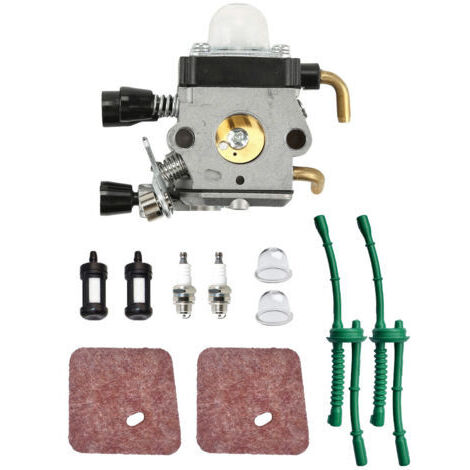 Carburateur C1Q-S97 avec kit de Conduite de Carburant Filtre à air pour STIHL FS38 FS45 FS46 FS55 KM55 HL45 FS45L FS45C FS46C FS55C FS55R FS55RC Coupe-Herbe Mangeur de Mauvaises Herbes