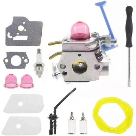 Carburateur C1Q-W40A pour débroussailleuse Husqvarna 124L, 128R, 128DJX et Craftsman avec kit de réglage de conduite de carburant 545081897