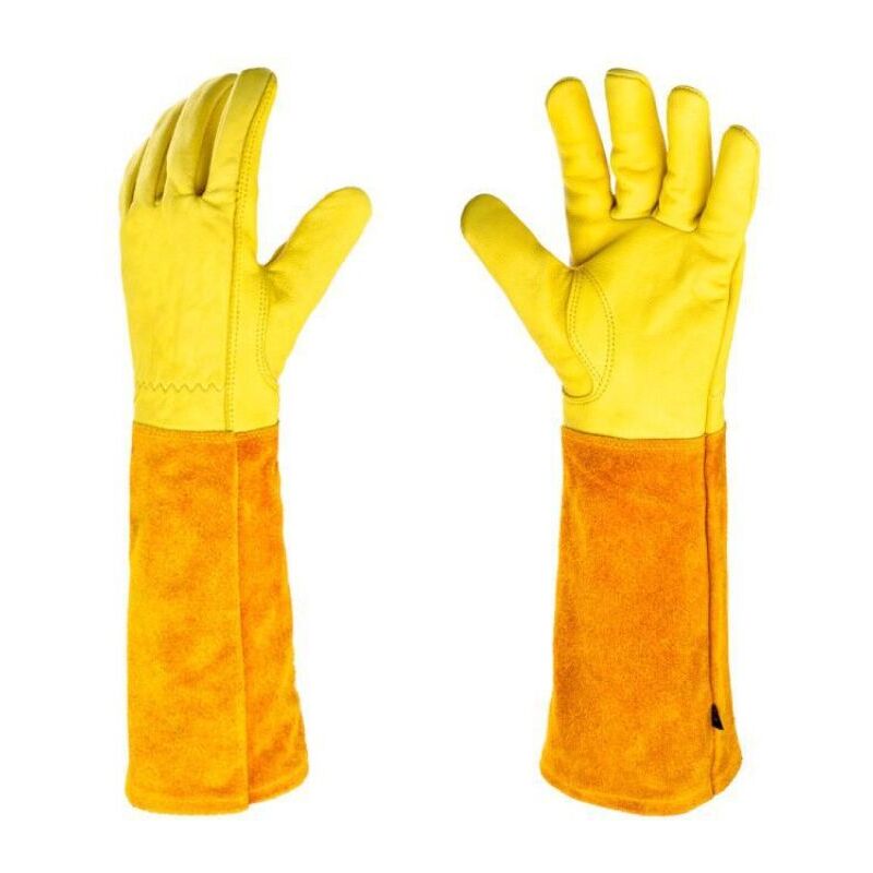 Gants de jardinage longs en peau de cerf bouillante pour la plantation de légumes, la composition florale et l'élagage du bétail. Gants de jardinage