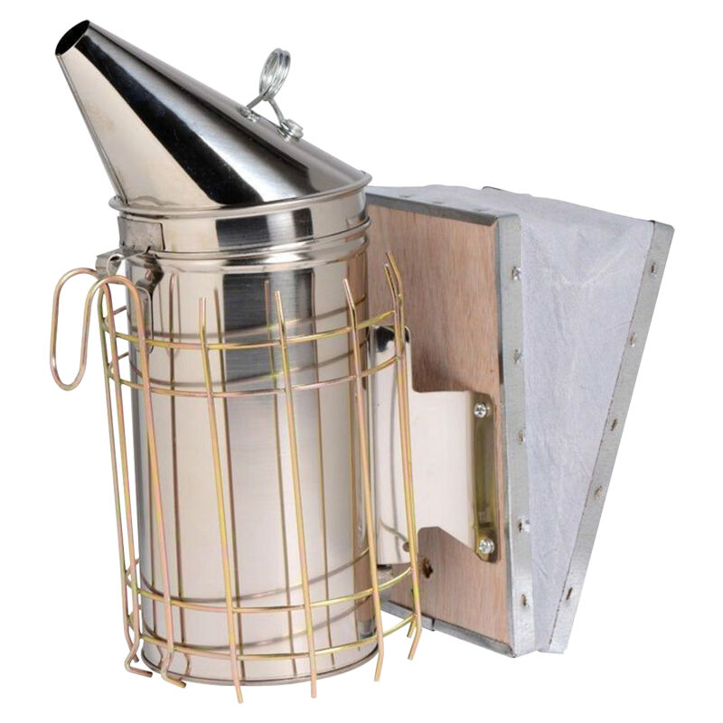 Enfumoir de ruche robuste en acier inoxydable avec protection thermique, kit d'équipement d'apiculture pour apiculteur débutant