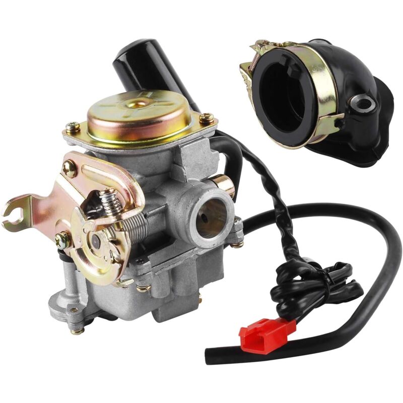 Coocheer - Carburateur de rechange 18 mm avec collecteur d'admission pour Rex rs 400 / rs 450 / rs 460 / GY6 50 cm³