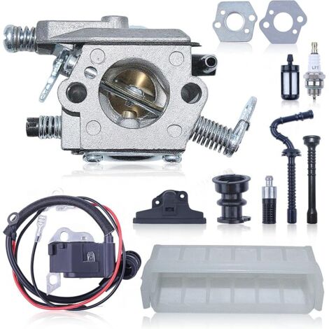 Carburateur de Rechange pour Stihl 021 023 025 MS 210 MS 230 MS 250 avec Bobine D'allumage Remplace Walbro WT-286 Tronconneuse Pieces Détachées avec Filtre kit 11231601650