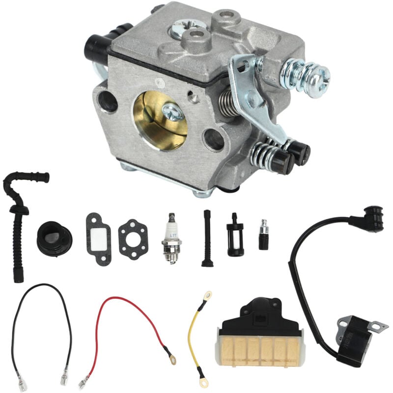 Forehill - Carburateur de tronçonneuse avec kit de bobine d'allumage haute performance 1123-120-0603 pour stihl MS210 MS230 MS250