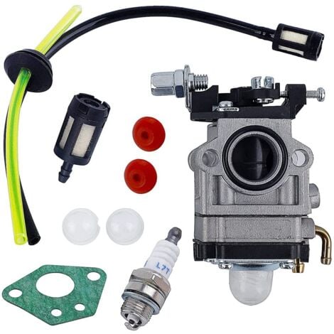 BEIJIYI Carburateur Débroussailleuse 52cc 49cc 43cc Carbu Kit Carbu avec Joint Tuyau, Bougie et Filtre à Essence