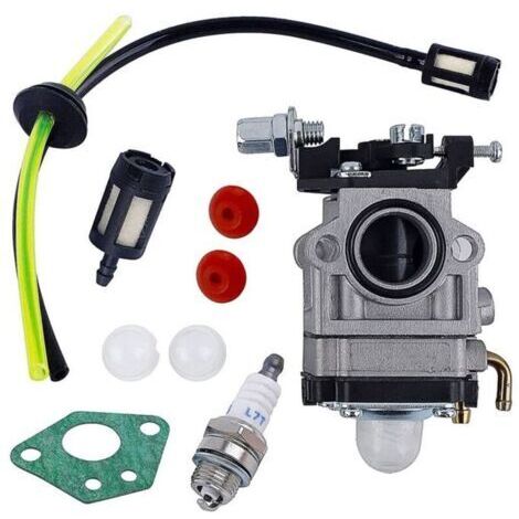 Carburateur Débroussailleuse 52cc 49cc 43cc Carbu Kit Carbu avec Joint Tuyau, Bougie et Filtre à Essence