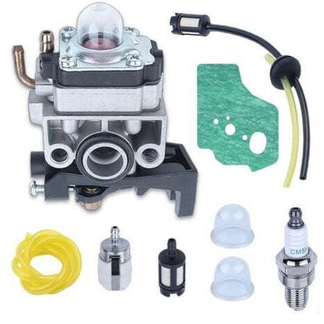 Carburateur Debroussailleuse pour Honda GX35 GX25 GX22 GX31 Carburateur Remplace OEM 16100-Z0Z-034 avec Joint, Bougie d'Allumage, Tuyau, Bulles d'Huile