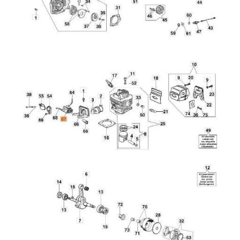 CARBURATEUR D'ORIGINE EMAK 52012116A
