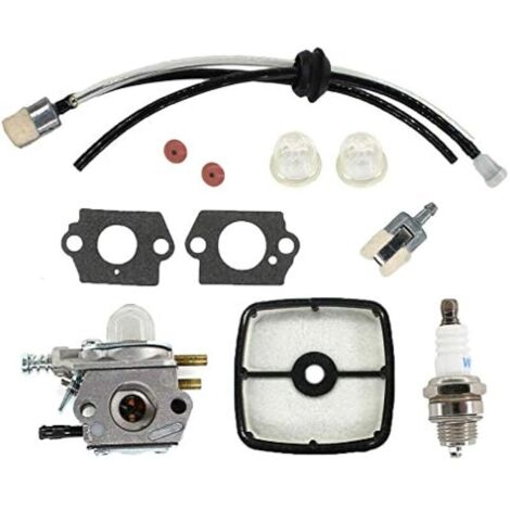 Carburateur et Bougie d'allumage Filtre à Air pour Echo HC1500 HC-1600 HC-2000 HC2400 HC-2410 taille-haies 12520005962 Zama C1U-K51-K52 C1U ECHO-SRM2100-GT2000-GT2100-PAS2000 Tuyau Kit