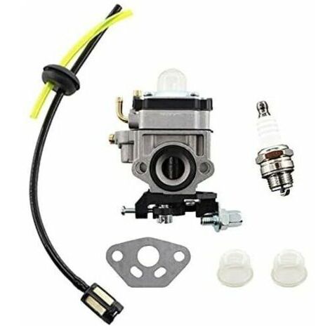 Carburateur et Filtre à Essence de 11mm avec Bougie d'Allumage pour AL-KO Alko Débroussailleuse BC410 BC4535 BC 4125 Moteur.