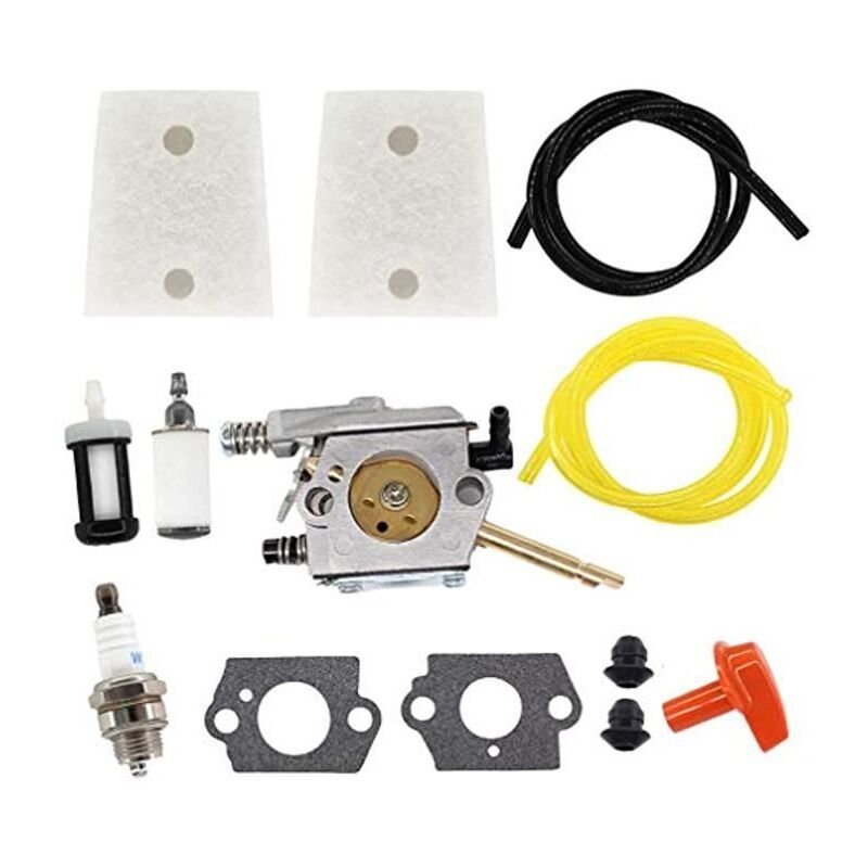 Vuszr - Carburateur Filtre à air Bougie d'allumage pour Stihl H24D FS48 FS52 FS66 FS81 FS86 FS106 BR400 Débroussailleuse Walbro WT-45-1 WT45