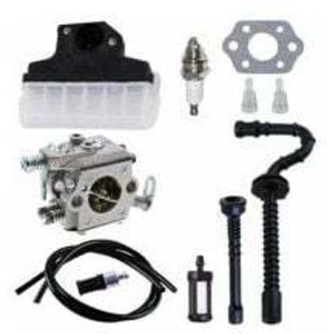 Carburateur + Filtre à air + Bougie d’Allumage + Tuyau d’Essence/d’Huile pour Tronçonneuse STIHL 021 023 025 MS210 MS230 MS250 Carburateur