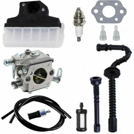 Carburateur + Filtre à air + Bougie d’Allumage + Tuyau d’Essence/d’Huile pour Tronçonneuse STIHL 021 023 025 MS210 MS230 MS250 Carburateur