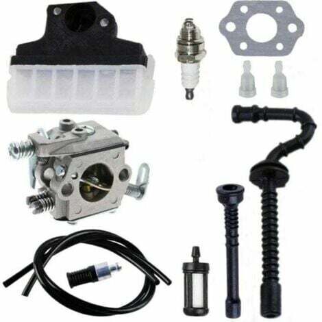 Carburateur + Filtre à air + Bougie d’Allumage + Tuyau d’Essence/d’Huile pour Tronçonneuse STIHL 021 023 025 MS210 MS230 MS250 Carburateur