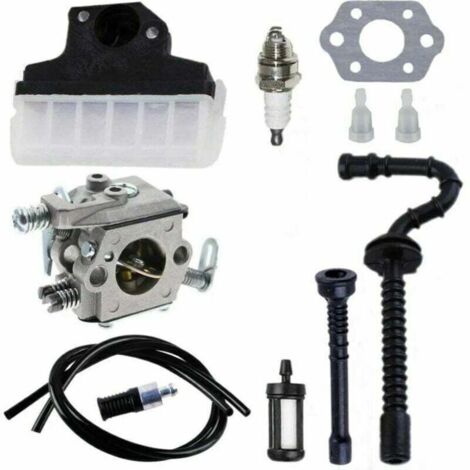 Carburateur + Filtre à air + Bougie d’Allumage + Tuyau d’Essence/d’Huile pour Tronçonneuse STIHL 021 023 025 MS210 MS230 MS250 Carburateur